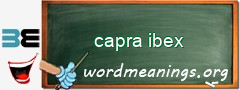 WordMeaning blackboard for capra ibex